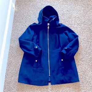 Michael Kors Blue Wool Coat Sz 1X